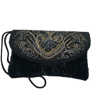 Carolyne Barton beaded purse. Sequin purse. Evening purse. Crossbody bag